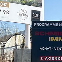 Panneau en Alu dibond avec décor adhésif - Schmidt-Wabnitz Immobilier