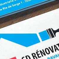 Carte de visite en vernis sélectif - SD Rénovation